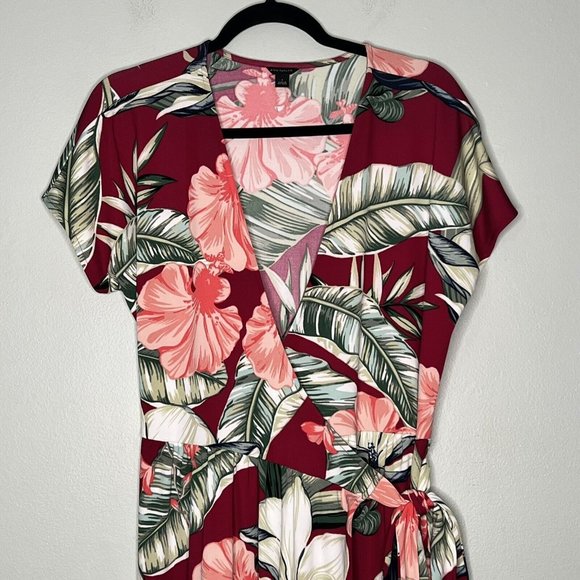 Ann Taylor Womens Floral Wrap Dress Size 6 - Picture 2 of 8